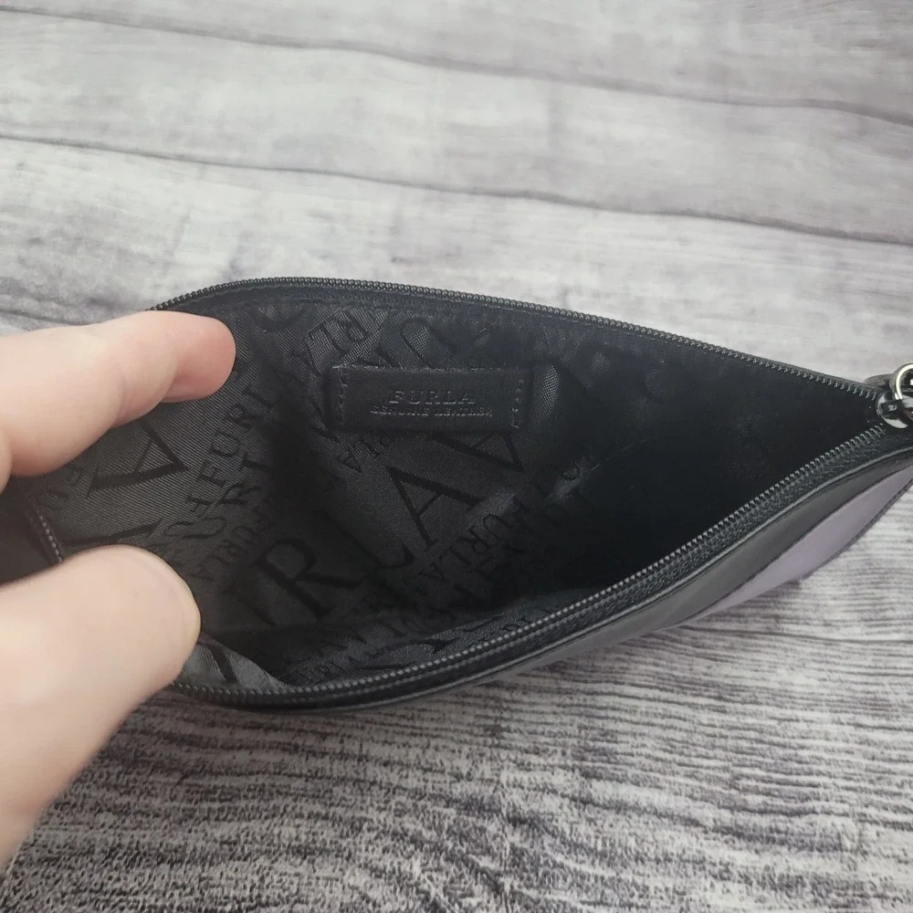 Furla Zip Pouch Wallet Black/Lilac